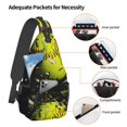 thumbnail image 3 of Lsque Ball Pattern Cross Chest Bag Diagonally – Premium Durable Front Chest Sling with Adjustable Padded Strap, High-Capacity Storage, 3 of 8