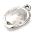 thumbnail image 2 of Anti-Tarnish 304 Stainless Steel Pendants Oval Charm Stainless Steel color 19x13x3.5mm Hole: 1.6mm, 2 of 3