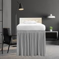 thumbnail image 4 of Solid Color Ruffled Bedspread Make the Dormitory More Beautiful Bed Skirt Unique Curtain and Room Decoration  White 32 Inches, 4 of 8