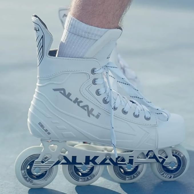 Alkali Cele III Senior Adult Junior Kids Inline Roller Hockey Skates (Skate Size 6 (Shoe Size 7-7.5))