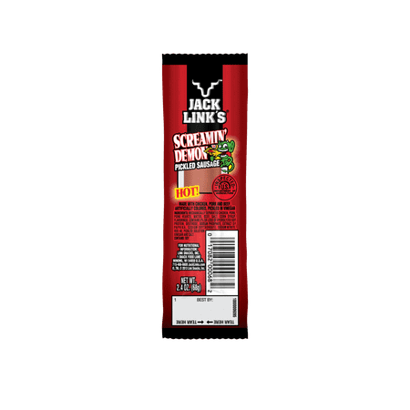 Jack Links Screamin Demon Pickled Sausage, Hot, 2.4oz, 12 CT