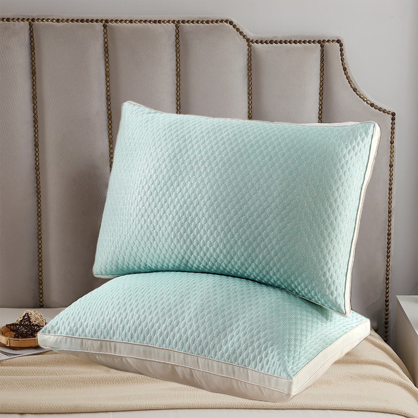 Bed Pillows for Sleeping Queen Size (White), Set of 1, Cooling Hotel Quality, for Back, Stomach or Side Sleepers