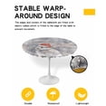 thumbnail image 2 of Grey Bunny Christmas Table Cloth, Round Fitted Tablecloths with Elastic Edge, Xmas Snowflake Wipeable Waterproof Table Cover for Kitchen Wedding 45-54 Inches, 2 of 6