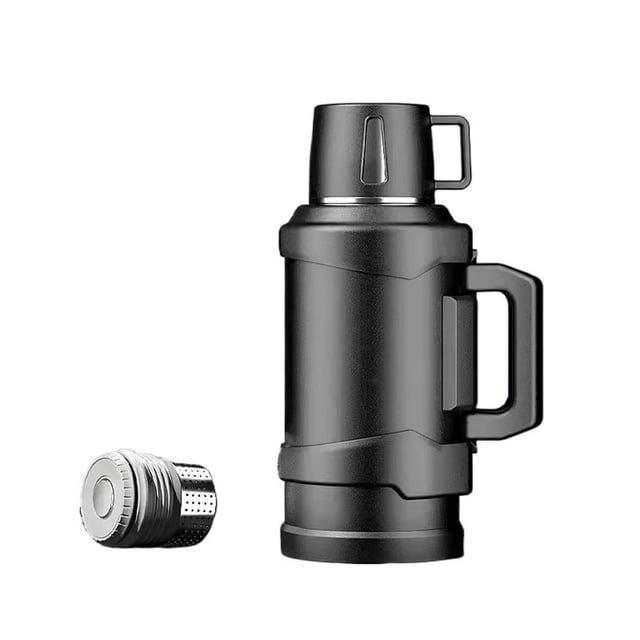 Bouilloire Isolée en Acier Inoxydable Extérieur Grande Capacité Tasse Isolée Portable Voiture Voyage Bouillotte Bouilloire d'Eau Chaude