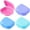 Blue/Teal/Purple/Pink, variant on Retainer Case with Vent Holes, 4Pcs Denture Case, Orthodontic Mouth Guard Case with Tight Snap Lock