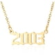 thumbnail image 1 of Collar con colgante de número de año de nacimiento, collar de acero inoxidable con número de oro y cumpleaños, joyería de cadena para mujer y niña Ormromra LRWJ198-17, 1 of 6