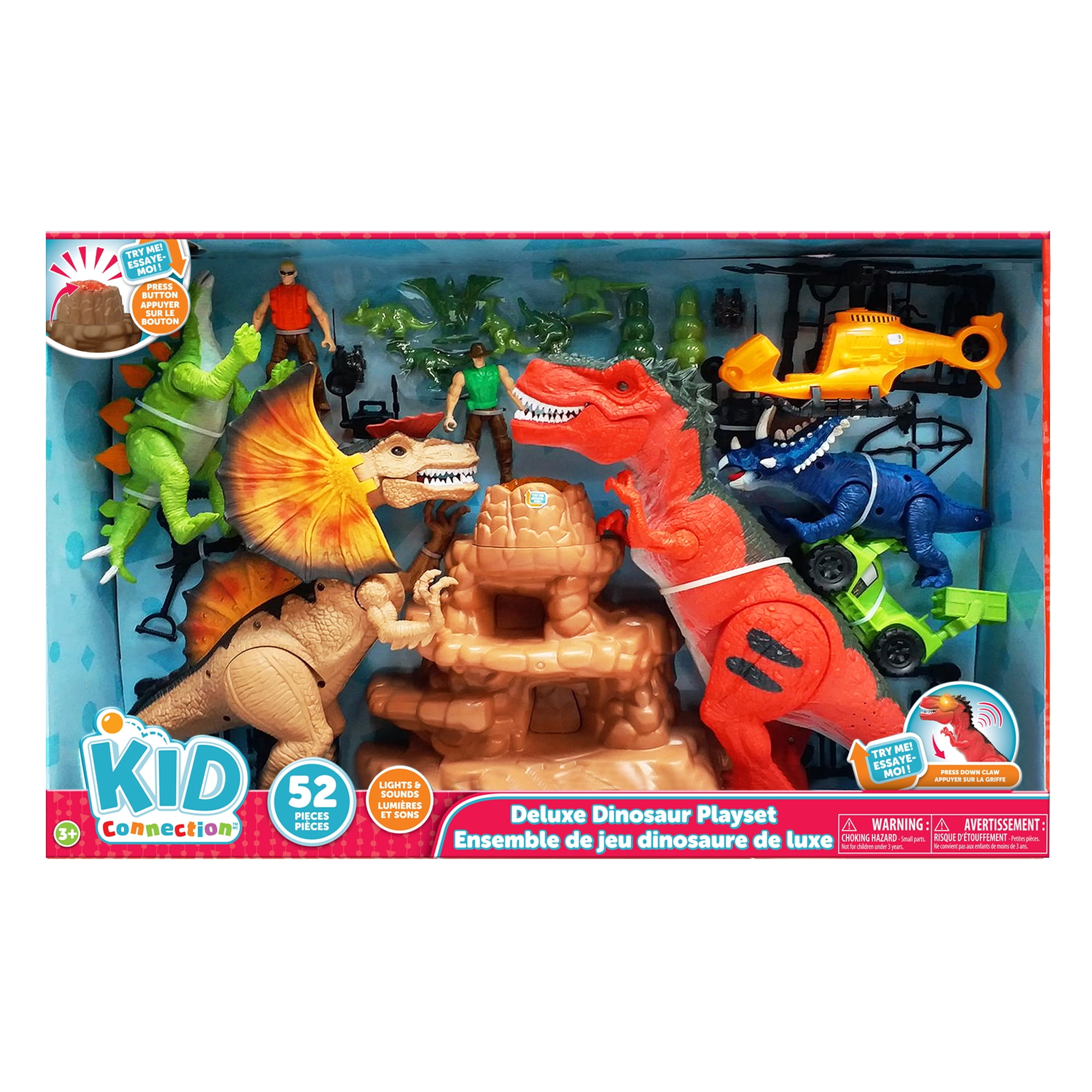 Kid Connection Deluxe Dinosaur Playset, Try Me Light and Sound - Walmart.ca