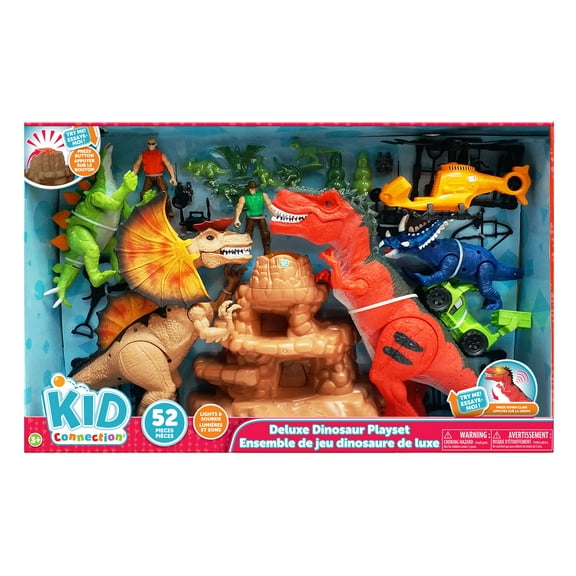 Kid Connection Deluxe Dinosaur Playset, Try Me Light and Sound