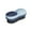 Blue-BU-clearacne, variant on WWG Double Sided Laundry Brush with Soft and Firm Bristles Multi Purpose Cleaning Tool for Shoes Clothes Tiles Bathtub 7 Inch