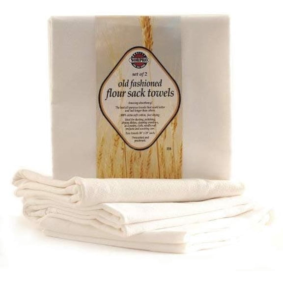 Norpro 358 Flour Sack Towels, Off-White