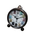 thumbnail image 2 of Reloj despertador retro para estudiantes, pequeño, duradero y práctico, estilo americano, para el hogar (sin batería, bronce)., 2 of 7