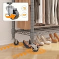 thumbnail image 6 of Legooin 3-Tier Rolling Metal Garment Rack with Steel Shelves 35x17x81 Inches Heavy Duty Clothes Rack, Grey, 6 of 8