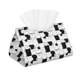 thumbnail image 2 of Lsque Doodle Cute Cat Printed Long Tissue Box Cover Holder, Facial Paper Organizer Dispenser,Triangle with Bottom Belt, PVC Leather Decorative Organizer, 2 of 9
