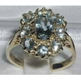 thumbnail image 2 of LBG 14k Yellow Gold Natural Aquamarine Womens Anniversary Ring - Size 8.5, 2 of 4