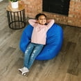 thumbnail image 5 of Big Joe Classic Bean Bag Chair for Kids Bedroom and Reading Nook, Easy-Clean Sapphire, Durable Nylon Polyester Blend, 2 feet Refillable, 5 of 10