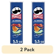 (2 pack) Pringles All Dressed Potato Crisps Chips, Lunch Snacks, 5.5 oz Canister