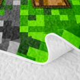 thumbnail image 5 of meiyoeat Classic Pixel Miner Games Quilt Full For Boys,Monogram Letter A Full Bedspread Sets,3 Pieces, 5 of 7