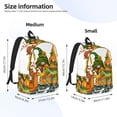 thumbnail image 2 of Disketp Thanksgiving Truck print Canvas Backpack Lightweight Travel Daypack Student Rucksack Laptop Backpack-Small, 2 of 5
