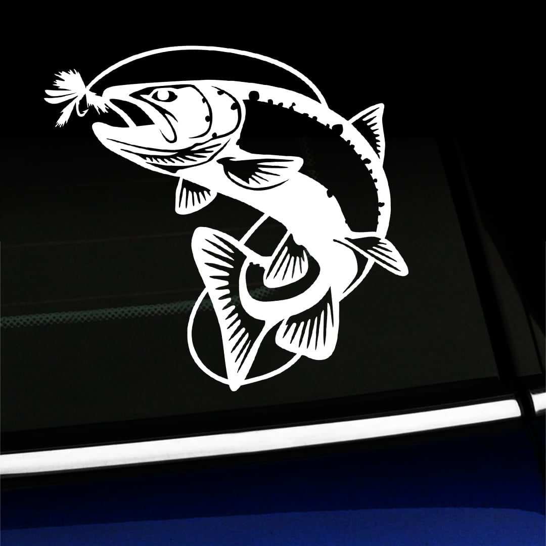 Simms Fishing Outdoor Sports Trout Vinyl Decal Sticker Window Cooler Truck Red 