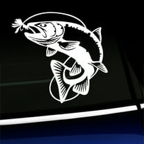 Jumping Trout - Vinyl Decal - Choose Color - [WHITE]