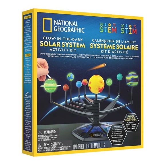 National Geographic: Glow in the Dark Solar System – Educational STEM Kit for Kids Ages 6+