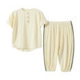 thumbnail image 5 of WELOIJEVBE Boy Summer Outfits Casual Infant Boys Spring Summer Short Sleeve T-Shirt and Shorts Boys Outfits 6-9 Months, 5 of 5