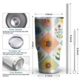 thumbnail image 6 of 30oz Pioneer Flower Tumblers Stainless Steel Tumbler with Lid and Straw,Vacuum Insulated Double Wall Travel Tumbler Cups Mug with Cleaning Brush for Coffee,Tea, 6 of 7