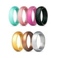 thumbnail image 3 of Janrevotw Colorful Silicone Rings 5.7mm Silicone Rings Yoga Glitter Sports Ring Rings, 3 of 7