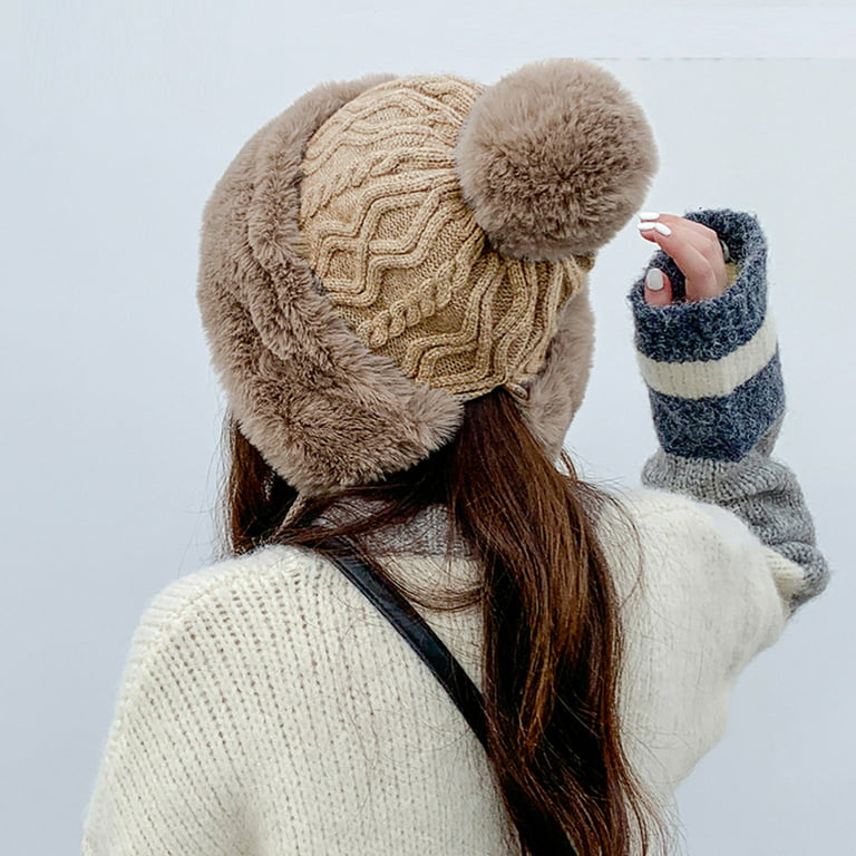 1pc Korean Style Winter Hat For Kids, Cute Pom-pom Knit Beanie Hat, Warm  Knitted Cap