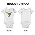 thumbnail image 3 of Born In America With A Swedish Heart Funny Infant Boys Girl Baby Bodysuit, 3 of 5