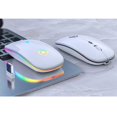 thumbnail image 2 of For Laptop Lightweight Portable Colorful Light Bluetooth Rechargeable Mute Wireless Mouse, 2 of 4