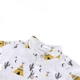 thumbnail image 3 of Summer Baby Boys Casual Short Sleeve Floral Print T-shirt Tops+Shorts Costume Set Yellow L, 3 of 6