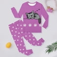 thumbnail image 2 of PRfgtbd Girls Clothes 2 Piece Outfits Cute Cartoon Print Long Sleeve Tops And Pants Set Comfortable Sleepwear Casual Loungewear Outfit Cute Girls Outfit, 2 of 4