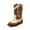 BROWN/CAMO, variant on Kids Cowboy Boots for Girls & Boys Square Toe Mid Calf Western Riding Boots Toddler Little Kid Big Kid Sizes