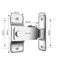 thumbnail image 2 of Stainless Steel 90 Degree Buckle Right Angle Hook Lock Bolts for Sliding Door, 2 of 8
