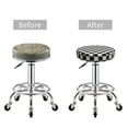 thumbnail image 5 of Naloa Black and White Checkerboard Round Bar Stool Cushion Cover 12-14 inch, Fits Kitchen, Office, Restaurant Chairs - 14 inch, 5 of 7