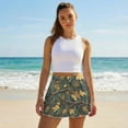thumbnail image 3 of KUIFORTIBrown Camouflage Pleated Skirts for Women Hard Wearing Stretchy Athletic Inner Shorts 2 Pockets Lightweight Shorts Workout Golf Skort for Tennis Running, 3 of 7