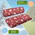 thumbnail image 6 of Yuyamidu Santa Claus Golf Cart Front and Rear Seat Cover Set of 2, HO-HO-HO Golf Cart Seat Cover with Adjustable Straps for Club Car, Christmas, 6 of 8