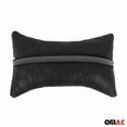 thumbnail image 2 of 2x Car Seat Neck Pillow Head Shoulder Rest Pad Black and White PU Leather, 2 of 6