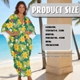 thumbnail image 7 of Xixirimido Vibrant Tropical Floral Print Women Kaftan Dresses Plus Size Swimsuit Coverup Batwing Sleeve Summer Bathing Suit Caftan Loungewear Beach Cover Up, 7 of 7