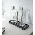 thumbnail image 2 of Yamazaki Home  Slotted Bathroom Tray, Steel - L 3.54 x W 9.45 x H  0.59 inches Black, 2 of 6