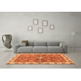 thumbnail image 3 of Ahgly Company Indoor Round Oriental Orange Traditional Area Rugs, 3' Round, 3 of 4