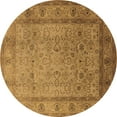 thumbnail image 1 of Ahgly Company Indoor Round Oriental Brown Traditional Area Rugs, 3' Round, 1 of 4