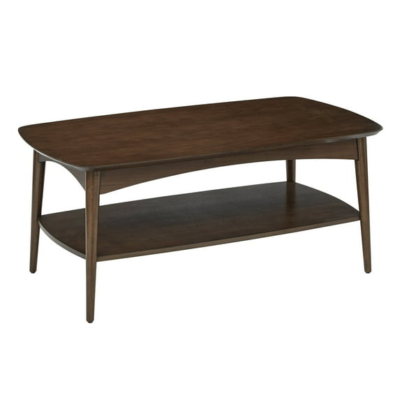 OSP Home Furnishings Copenhagen Coffee Table in Walnut Finish