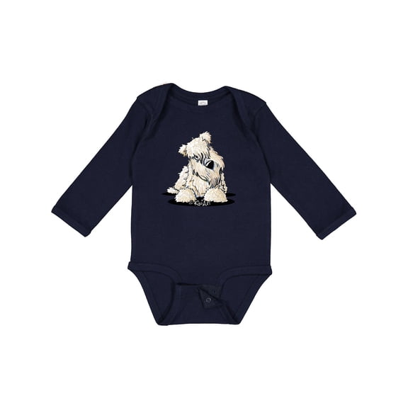 Inktastic Curious Wheaten Terrier Boys or Girls Long Sleeve Baby Bodysuit