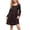 Black, variant on Spazoro Girls Night-gown Dress, Long Sleeve Strawberry Print Ruffled Cuff Round Neck Lightweight Silky Soft Loungewear Dress for Kids Pink Size 9-10
