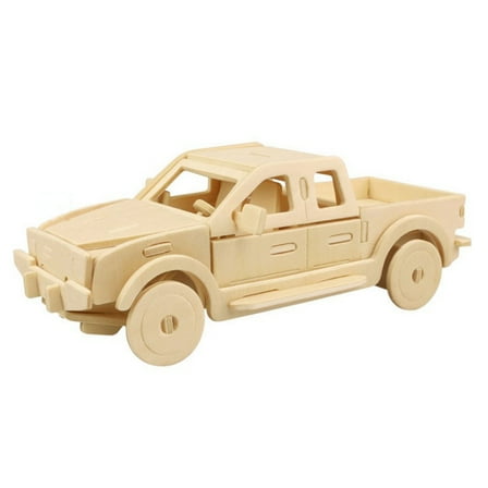 SOPOTUTU Wooden Simulation Sports Car Assembly Puzzle Model Bamboo 1Set