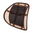 thumbnail image 1 of Almohada lumbar de masaje para asiento de automóvil Unique Bargains con cuentas de bambú 38x44cm Malla Marrón 1 Pc, 1 of 6