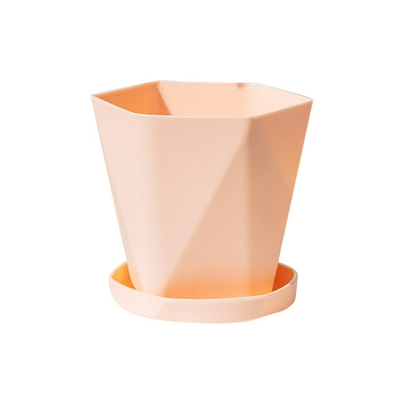 Tiitstoy Plastic Plant Pots with Drainage Holes and Saucers, Balcony Household Plastic Flower Pot Nordic Thickened Large Flower Pot for House, Outdoor Plants Pink