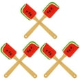 thumbnail image 3 of 6 pcs  Silicone Cake Spatulas Butter Spatulas Bamboo Handle Cake Scrapers Pastry Tools, 3 of 8